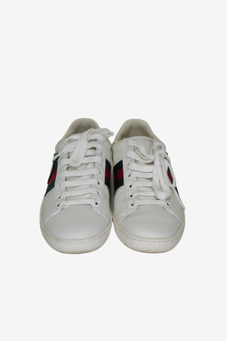 Gucci Web Scent Leather Sneakers sz 35.5
