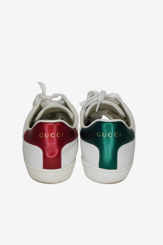 Gucci Web Scent Leather Sneakers sz 35.5