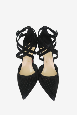 Christian Louboutin Suede Pumos sz 39 - Designer heels at The Find Luxury Resale - Vancouver, Canada