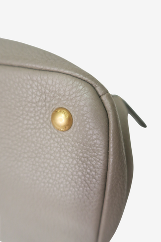 Prada Grey Vitello Daino Leather Bag - Designer handbag at The Find Luxury Resale - Vancouver, Canada