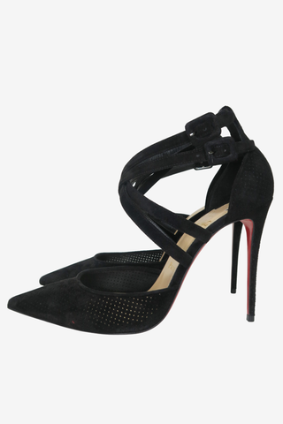 Christian Louboutin Suede Pumos sz 39 - Designer heels at The Find Luxury Resale - Vancouver, Canada
