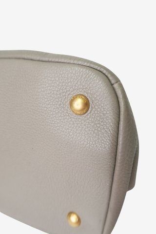 Prada Grey Vitello Daino Leather Bag - Designer handbag at The Find Luxury Resale - Vancouver, Canada