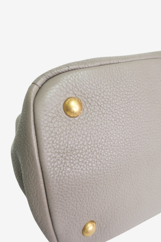 Prada Grey Vitello Daino Leather Bag - Designer handbag at The Find Luxury Resale - Vancouver, Canada