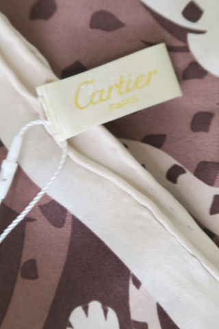 Cartier Panther Silk Scarf - Designer scarf at The Find Luxury Resale - Vancouver, Canada
