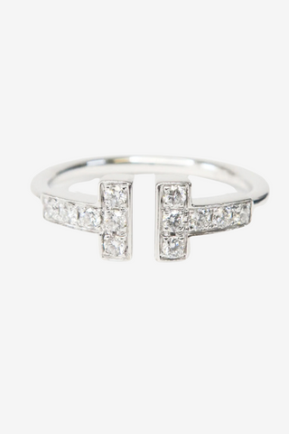 Tiffany & Co. 18K Diamond T Wire Ring - Designer Rings at The Find Luxury Resale - Vancouver, Canada