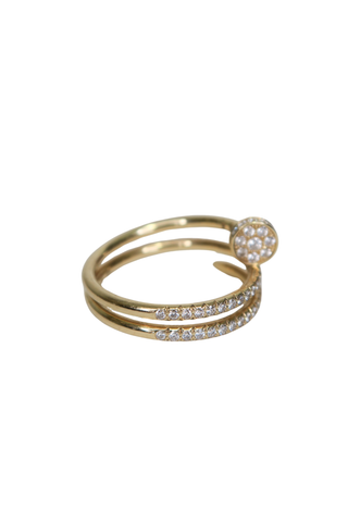 Cartier Just Un Clou Ring Double Half-Paved - Designer Accessories at The Find Luxury Resale - Vancouver, Canada