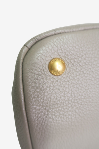 Prada Grey Vitello Daino Leather Bag - Designer handbag at The Find Luxury Resale - Vancouver, Canada