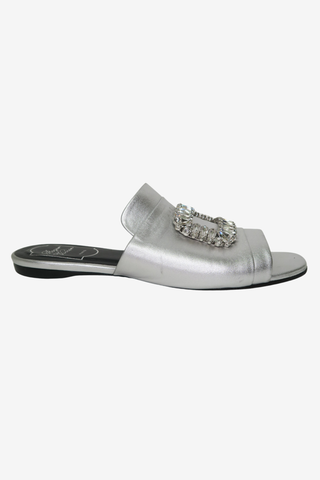 Roger Vivier Crystal Embellishments Slides sz 37 - Designer sandals at The Find Luxury Resale - Vancouver, Canada