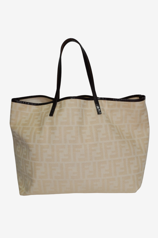 Fendi Zucchino FF Roll Tote - Designer handbag at The Find Luxury Resale - Vancouver, Canada