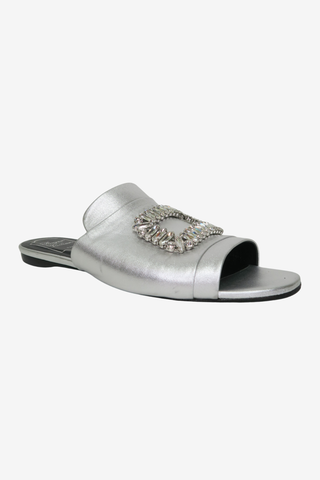 Roger Vivier Crystal Embellishments Slides sz 37 - Designer sandals at The Find Luxury Resale - Vancouver, Canada