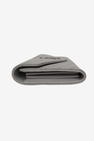 Saint Laurent Grey Leather Wallet - Designer Handbags at The Find Luxury Resale - Vancouver, Canada