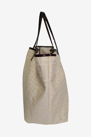 Fendi Zucchino FF Roll Tote - Designer handbag at The Find Luxury Resale - Vancouver, Canada
