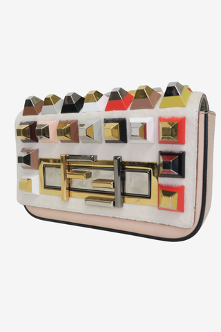 Fendi Pink Leather/Fur Crossbody Bag - Designer Handbags at The Find Luxury Resale - Vancouver, Canada