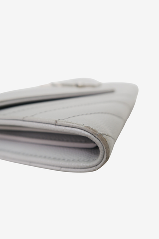 Saint Laurent Grey Leather Wallet - Designer Handbags at The Find Luxury Resale - Vancouver, Canada