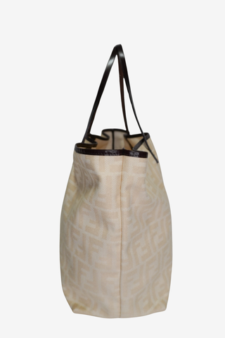 Fendi Zucchino FF Roll Tote - Designer handbag at The Find Luxury Resale - Vancouver, Canada