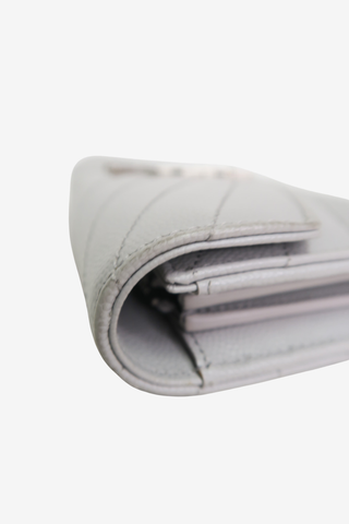 Saint Laurent Grey Leather Wallet - Designer Handbags at The Find Luxury Resale - Vancouver, Canada