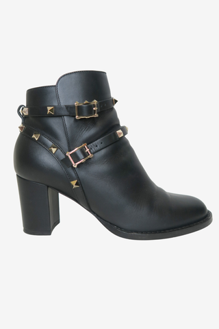 Valentino Rockstud Leather Ankle Boots Sz 38 - Designer shoes at The Find Luxury Resale - Vancouver, Canada