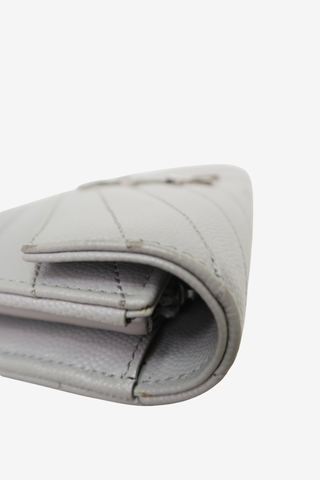 Saint Laurent Grey Leather Wallet - Designer Handbags at The Find Luxury Resale - Vancouver, Canada