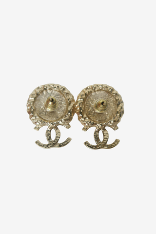 Chanel CC Pearl Earrings