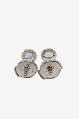 Tiffany & Co. Platinum Elsa Peretti Aquamarine Colour by the Yard Earrings - Designer Earrings at The Find Luxury Resale - Vancouver, Canada