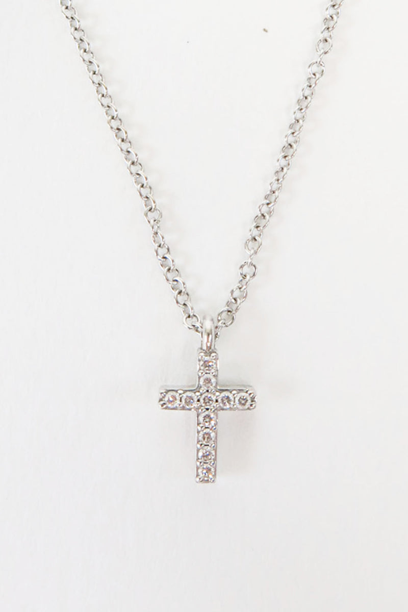 Tiffany & Co. Tiffany Small Diamond Metro Cross Necklace