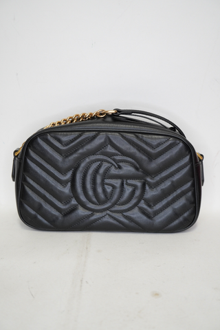 Gucci GG Marmont Medium Camera Bag Black - Designer Handbags at The Find Luxury Resale - Vancouver, Canada