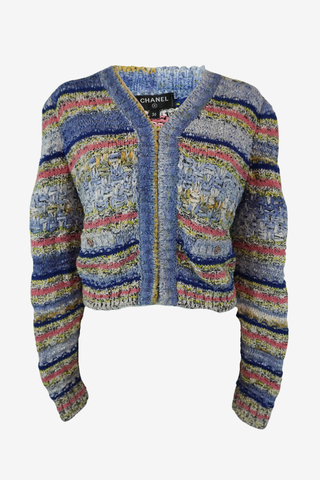 Chanel 2021 Striped Cardigan sz 36