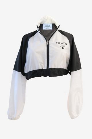 Prada Nylon Track Jacket sz 40 - Designer Jacket at The Find Luxury Resale - Vancouver, Canada
