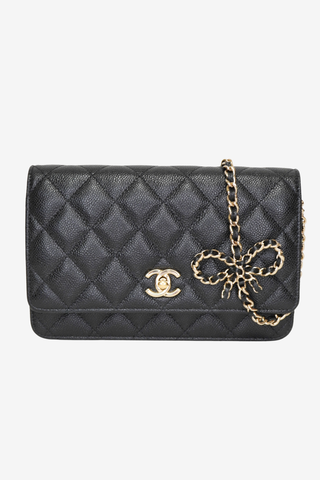 Chanel Turnlock CC Bow Wallet On Chain