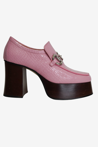 Gucci Horsebit Accent Embossed Pumps sz 37.5