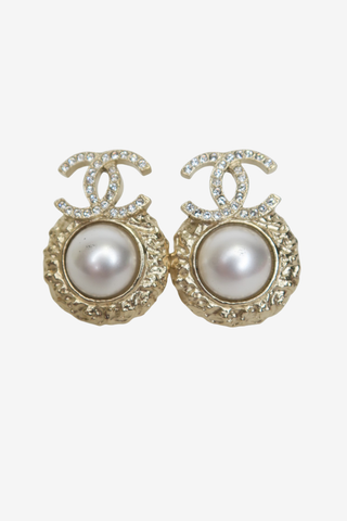 Chanel CC Pearl Earrings - Designer Earrings at The Find Luxury Resale - Vancouver, Canada