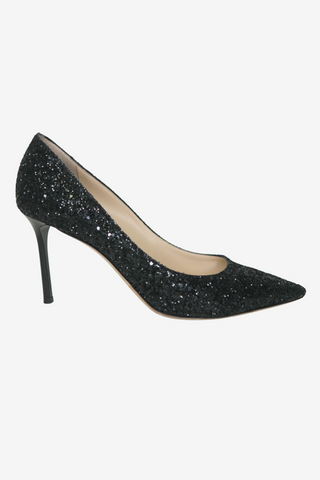 Jimmy Choo Glitter Glitter Accents Pumps sz 41 - Designer shoes at The Find Luxury Resale - Vancouver, Canada