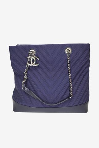 Chanel Chevron Shopper Tote Bag