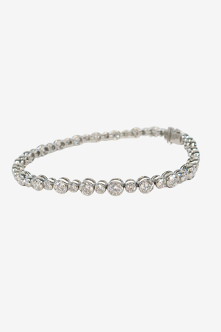 Tiffany & Co. Platinum 3.60ctw Diamond Jazz Tennis Bracelet - Designer Bracelet at The Find Luxury Resale - Vancouver, Canada