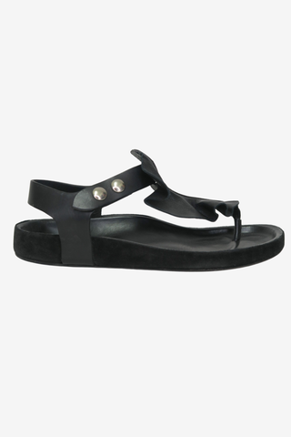 Isabel Marant Black Leather Sandals sz 39 - Designer sandals at The Find Luxury Resale - Vancouver, Canada