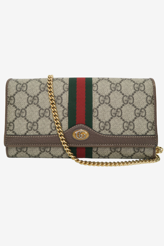 Gucci GG Supreme Ophidia Wallet w. Chain - Designer Handbags at The Find Luxury Resale - Vancouver, Canada