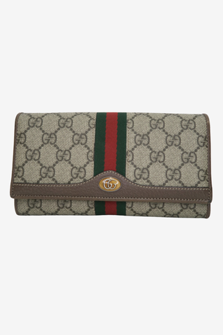 Gucci GG Supreme Ophidia Wallet w. Chain - Designer Handbags at The Find Luxury Resale - Vancouver, Canada