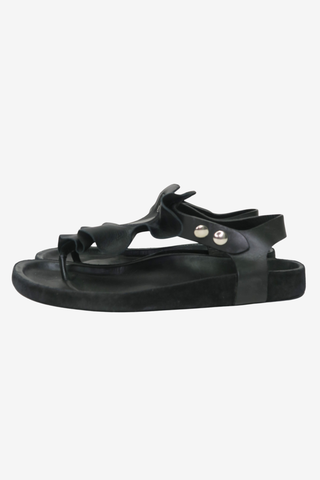 Isabel Marant Black Leather Sandals sz 39 - Designer sandals at The Find Luxury Resale - Vancouver, Canada