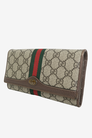 Gucci GG Supreme Ophidia Wallet w. Chain - Designer Handbags at The Find Luxury Resale - Vancouver, Canada