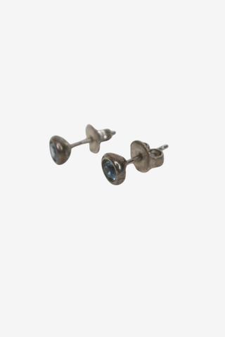 Tiffany Aquamarine Stud Earrings - Designer Earrings at The Find Luxury Resale - Vancouver, Canada