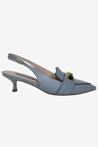 Stuart Weitzman Blue Slingback sz 7.5 - Designer Flats at The Find Luxury Resale - Vancouver, Canada
