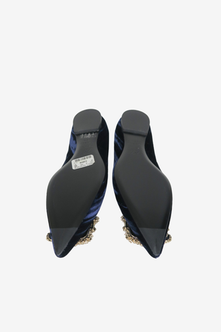 Roger Vivier Velvet Embellished Flats sz 36.5 - Designer Flats at The Find Luxury Resale - Vancouver, Canada