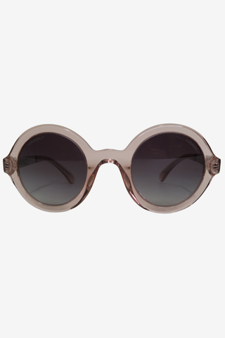 Chanel Pink Round Sunglasses - Designer sunglasses at The Find Luxury Resale - Vancouver, Canada