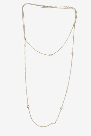 Tiffany & Co 18K Diamonds by the Yard Sprinkle Necklace - Designer Necklace at The Find Luxury Resale - Vancouver, Canada