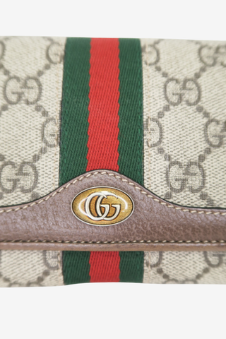 Gucci GG Supreme Ophidia Wallet w. Chain - Designer Handbags at The Find Luxury Resale - Vancouver, Canada