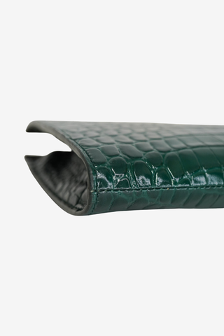 Alexander McQueen Green Embossed Clutch