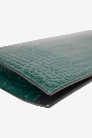 Alexander McQueen Green Embossed Clutch