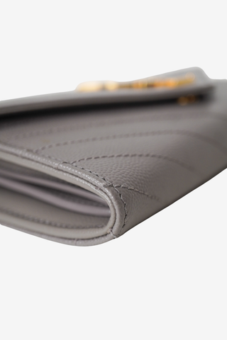 Saint Laurent Dark Grey Wallet - Designer Handbags at The Find Luxury Resale - Vancouver, Canada