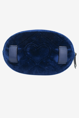 Gucci Blue Velvet Marmont Belt Bag