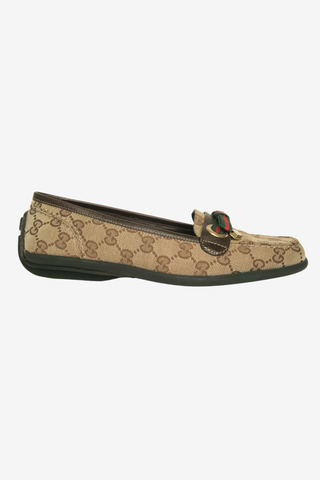 Gucci Canvas Printed Loafers sz 8